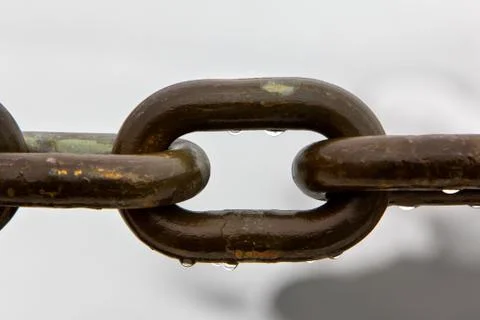 Iron Aged Chain Link Macro Stock Photos