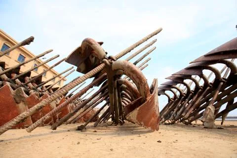 Iron anchor Stock Photos