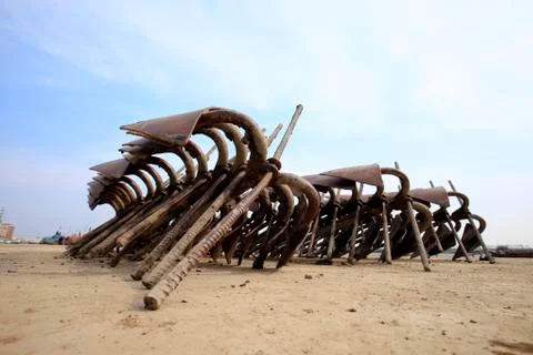 Iron anchor Stock Photos