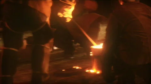 Iron art casting 5 released HD Stock Footage 274668