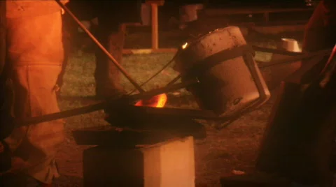 Iron art casting 6 released HD Stock Footage 274717