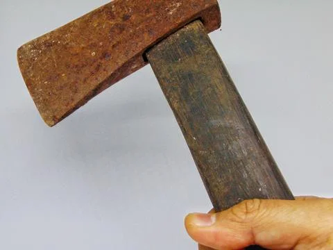 Iron axe Foto stock