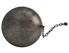 Iron ball with spikes. concept of danger and obstacle. 3d