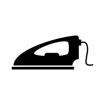 Iron black vector icon on white background Illustrazione stock