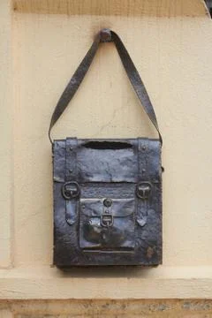 Iron box in the form of a bag Stock Photos
