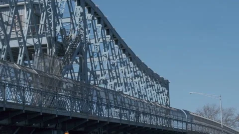 Iron Bridge Over River Video stock 306195974