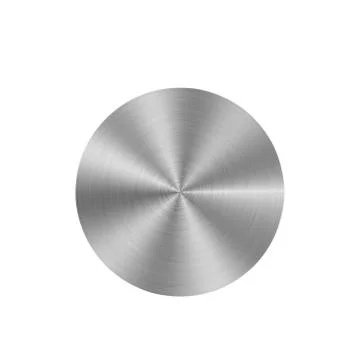 Iron button. Metal effect. Vector illustration on white Ilustración de archivo