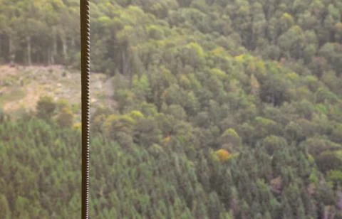 Iron cable from the transportation system of the funicular on the background of Stock Photos