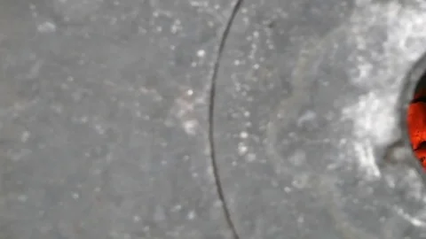 Iron casting old stove Stock Footage 74479908