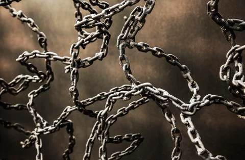 Iron chain link Stock Photos