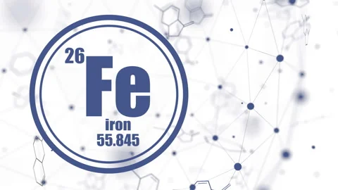 Iron chemical element. Stock Footage 139923354