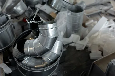 Iron components for the ventilation system Stock Photos