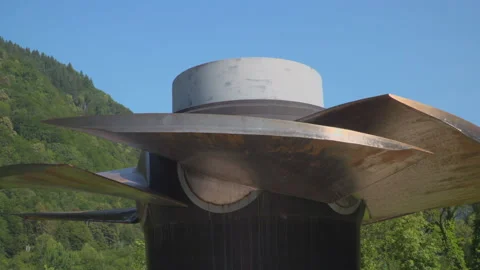 Iron construction by river Stock Footage 145495421