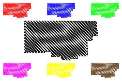 Iron County, State of Utah (U.S. county, United States of America, USA, U.S., Stock Illustration