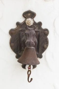 Iron cow's head Stock Photos
