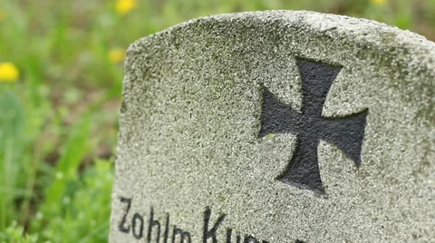 Iron Cross Grave Stock Footage 38032713