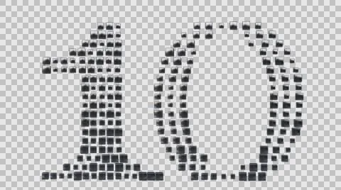 Iron Cubes Countdown Stock Footage 63497340