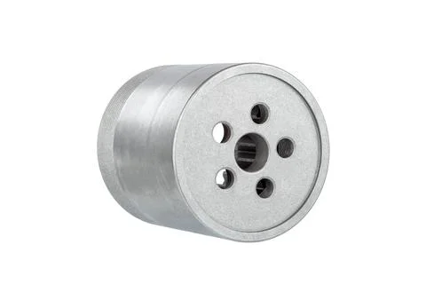 Iron cup replacement details of polysterm machine concrete pump. Stock Photos