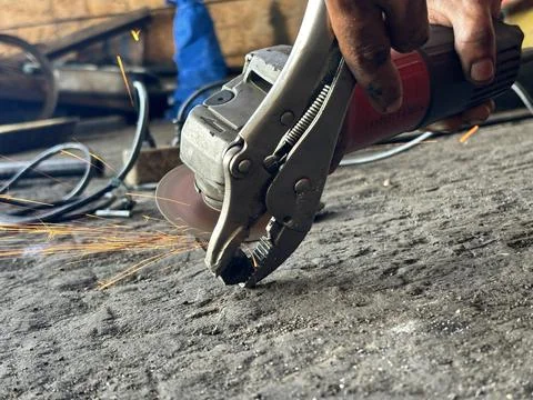 Iron cutting machine Stock Photos