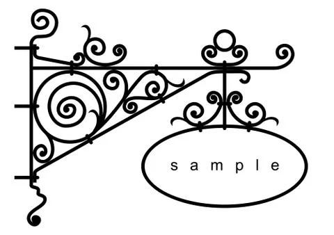 Iron design frame Stock Illustration