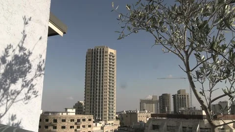 Iron Dome rocket interception over Jerusalem Video stock 254073397