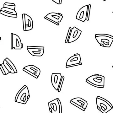 Iron Electrical Tool Vector Seamless Pattern Illustrazione stock