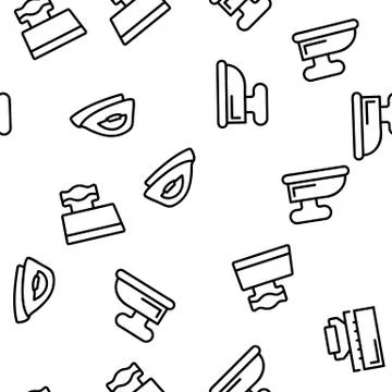 Iron Electrical Tool Vector Seamless Pattern Stockillustratie