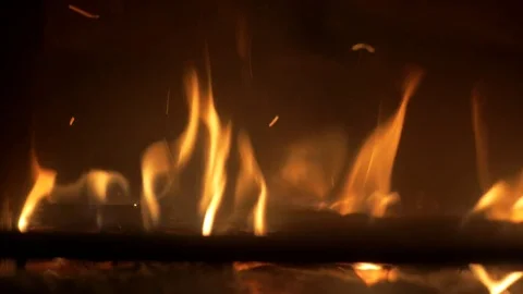 Iron fireplace Video stock 81171516