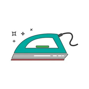 Iron flat  icon Stock Illustration