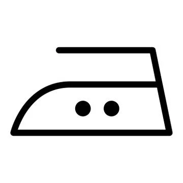 Iron flat icon isolated on white background. Medium temperature level symbol. Stock Illustration