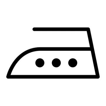 Iron flat icon isolated on white background. High temperature level symbol. M Stock Illustration