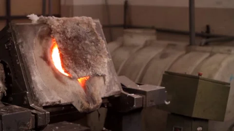 Iron Forge Workshop Worker with fire Video stock 237622810