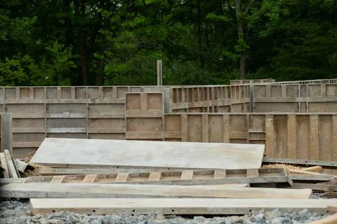 Iron formwork for a new house Stock Photos