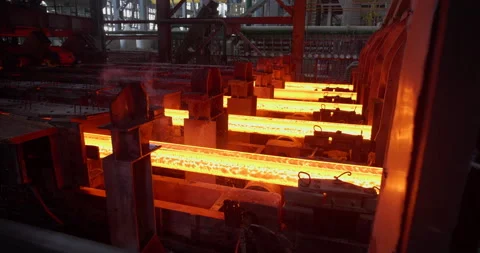 Iron foundry. Continuous casting machine. Production of steel billets. Steel Vidéo 197031021