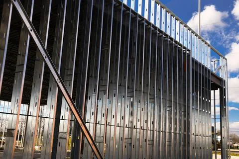 Iron frame building Stock Photos
