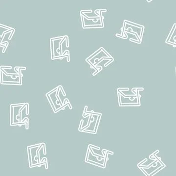 Iron gate line vector seamless pattern Stock Illustration