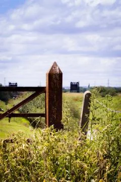 Iron gate post Stock Photos