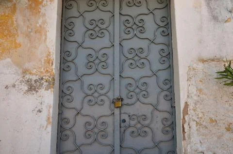 Iron gate textured wall Stock-Fotos