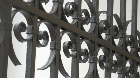 The iron gates. Close up of Stock Footage 59663933
