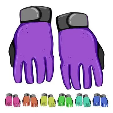 Iron gloves welding cartoon vector graphic Stock Illustration