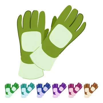 Iron gloves welding vector cartoon graphic Stock Illustration