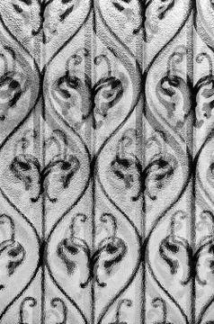 Iron Grate Pattern On Window Stock Photos