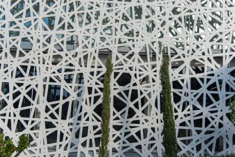 Iron Grating, Building Facade Stock Photos