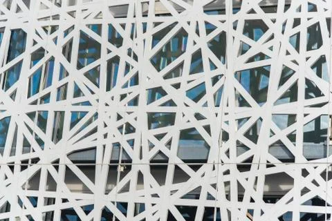 Iron Grating, Building Facade Stock Photos