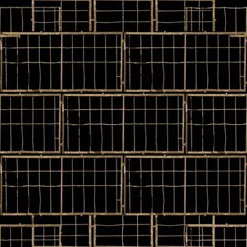 Iron Grid Seamless Pattern Damaged old iron grid fence motif photo collage... Stock Photos