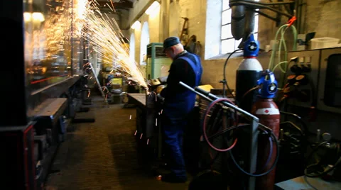Iron grinder Stock Footage 36191648