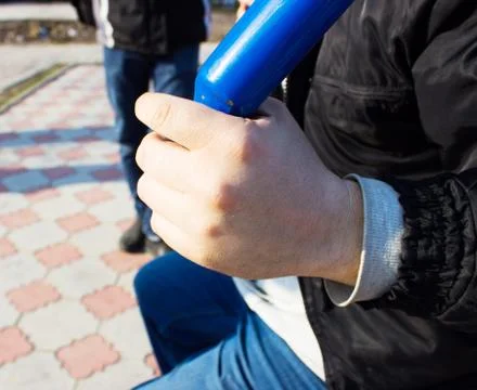 Iron in hand Stock Photos