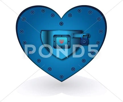 Iron heart Stock Illustration