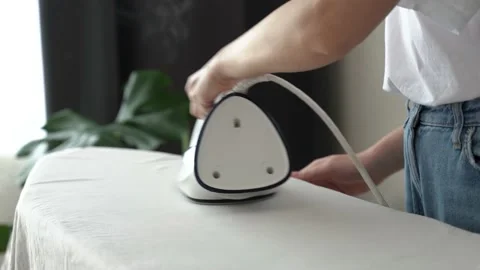 Iron with hot stem. Stock Footage 197180443