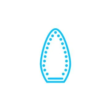 Iron icon flat. Stock Illustration